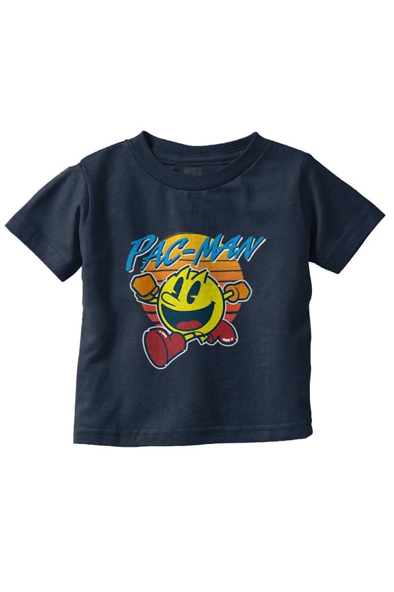 PACMAN Vintage Retro Video Game Toddler Boy Girl T Shirt Infant Toddler Brisco Brands 12M