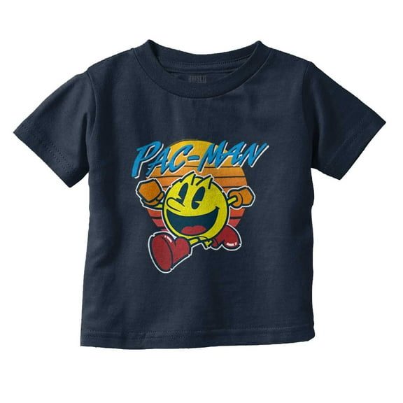 PACMAN Vintage Retro Video Game Toddler Boy Girl T Shirt Infant Toddler Brisco Brands 4T