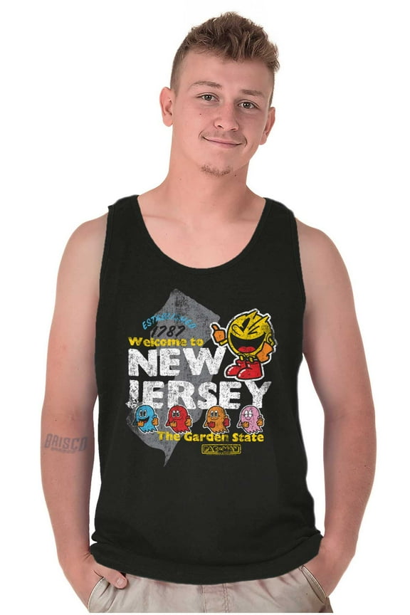 PACMAN Welcome to New Jersey State Tank Top T Shirts Men Women Brisco Brands S