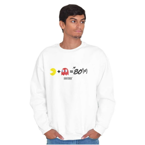 PACMAN and Blinky 80s Math Equation Sweatshirt for Men or Women Brisco Brands S