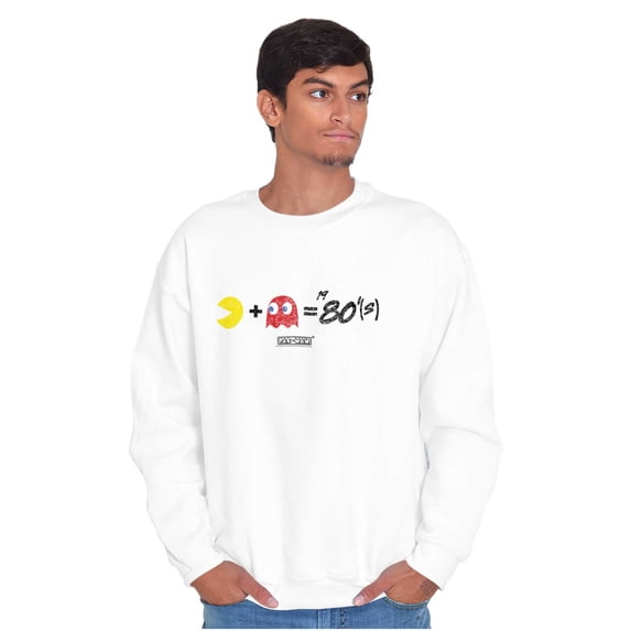 PACMAN and Blinky 80s Math Equation Unisex Plus Size Sweatshirt Brisco Brands 4X