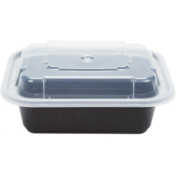 PACNC838B VERSAtainers, Black/Clear, 24oz, 5w x 7 1/4d x 2h, 150 per Case