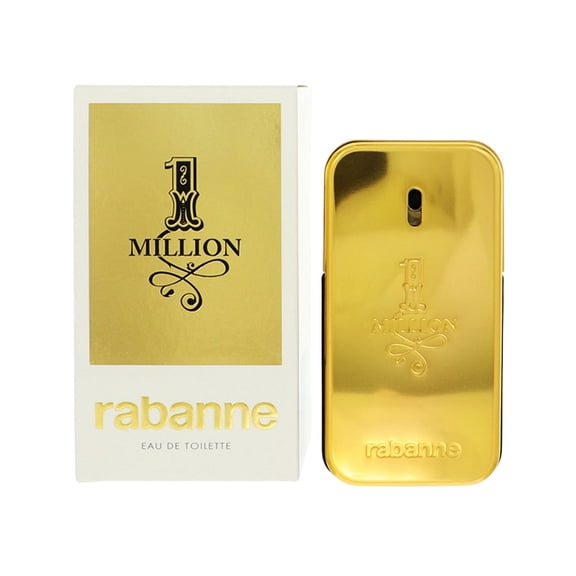 Rabanne 1 Million Eau de Toilette - Long Lasting Designer Fragrance for Men with Mandarin, Cinnamon & Amber - Luxury Men's Perfume Spray, 1.7 oz