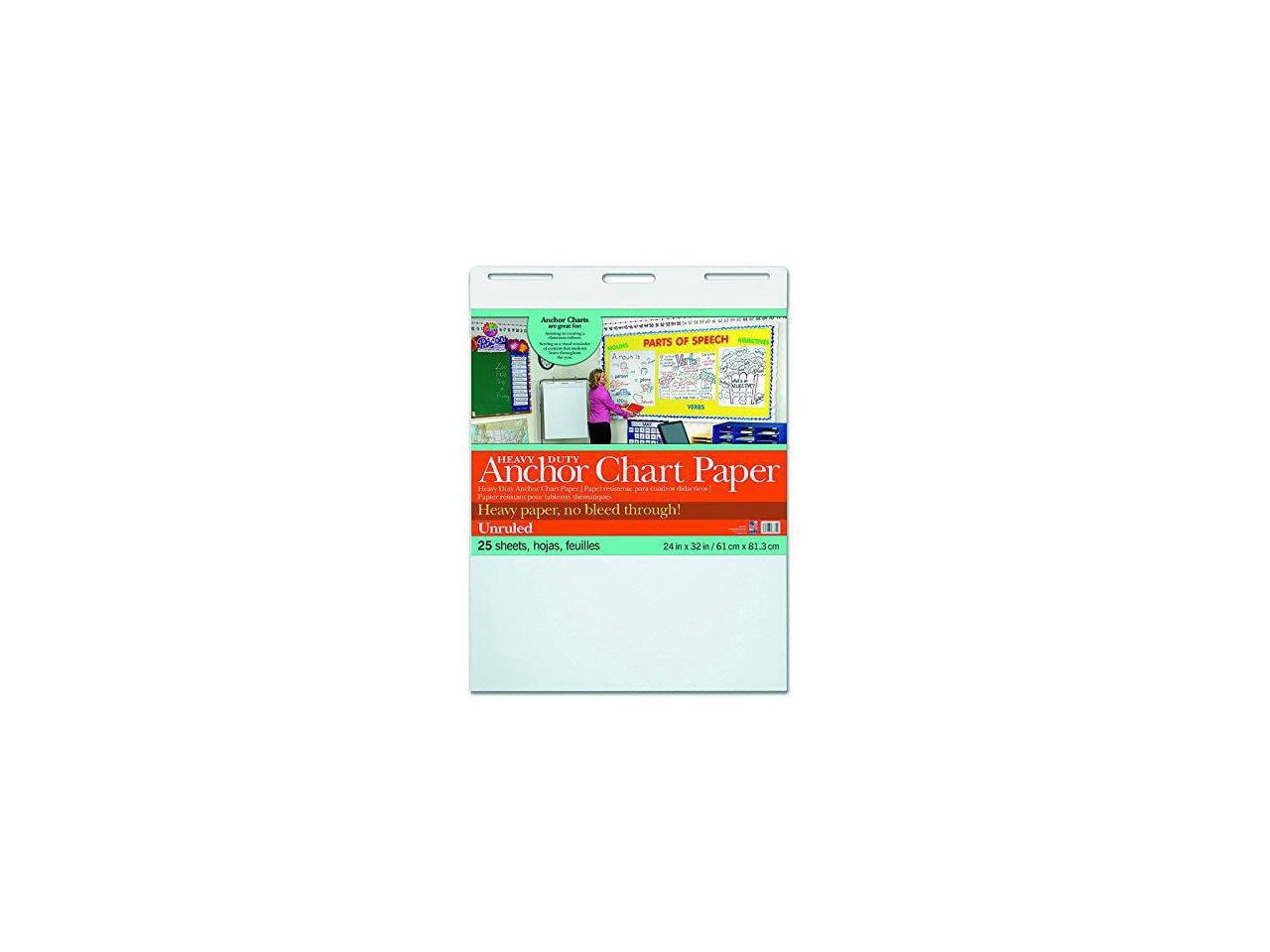 PACON CORPORATION Heavy Duty Wall Chart, Unruled, 24"W x 32"L, 25 Count