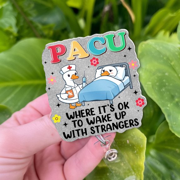 PACU Nurse Badge Reel, Post Anesthesia Care Unit Recovery Room ID Holder