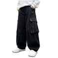 thumbnail image 1 of PADFRYBK Cargo Sweatpants For Boys Sports Sweatpants Work Pants Elastic Waist Joggers With Large Pockets 5-15 Years, 1 of 6