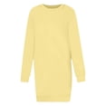 thumbnail image 1 of PADFRYBK Fall Dresses For Womens Round-Neck Dress Long Sleeve Dress Solid Color Pullover Dress, 1 of 4