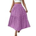 thumbnail image 1 of PADFRYBK Summer Skirts For Women Casual Printed High Waisted Skirts Soft Comfortable Skirt Elastic Waistband Ankle Skirt, 1 of 6