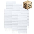 thumbnail image 1 of PADISHAHHOME Turkish Beach Towels, Bulk Case of 36 | Oversized, Quick Dry, Sand Free | 100% Cotton, Large 38x71" Towels for Beach, Pool, Travel | Ultra-Soft, Compact, Absorbent | White, 1 of 6