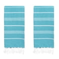thumbnail image 1 of PADISHAHHOME Turkish Beach Towels, Pack of 2 | Oversized, Quick Dry, Sand Free | 100% Cotton, Large 38x71" Towels for Beach, Pool, Travel | Ultra-Soft, Compact, and Absorbent | Teal, 1 of 9