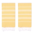 thumbnail image 1 of PADISHAHHOME Turkish Beach Towels, Pack of 2 | Oversized, Quick Dry, Sand Free | 100% Cotton, Large 38x71" Towels for Beach, Pool, Travel | Ultra-Soft, Compact, and Absorbent | Yellow, 1 of 9