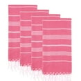 thumbnail image 1 of PADISHAHHOME Turkish Beach Towels, Pack of 4 | Oversized, Quick Dry, Sand Free | 100% Cotton, Large 38x71" Towels for Beach, Pool, Travel | Ultra-Soft, Compact, and Absorbent | Fuchsia, 1 of 9