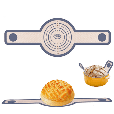 PADUKU Silicone Bread Sling Dutch Oven Non-Stick Easy Clean Reusable Bread Baking Mat, 8.3in Long Handles Dough Mat
