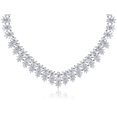 thumbnail image 1 of PAENENPH 14K White Gold Moissanite Choker for Women, Exquisite Branch-Inspired Design with Natural Crystal Lock, Luxury Statement Jewelry, 1 of 7