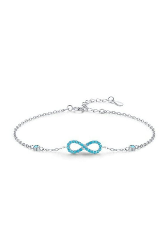 Unique 14K Gold Turquoise Bracelet with Infinity Love Symbol, Devil's Eye Design, Fashion Jewelry Gift for Women, Delicate Gift for Mom