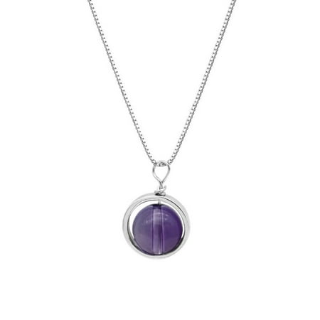 PAENENPH Unique Star-Shaped & Round Amethyst Pendant in 14K Gold Setting, Personalized February Birthstone Gift, Artistic Purple Gem Necklace with Distinctive Charm