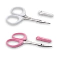 thumbnail image 1 of PAFASON High Precision Eyebrow Grooming Scissor Set, Beauty Makeup Cosmetic Tool, Curved, Straight Tip, Stainless Steel, Safety Case for Trimming Eyelash Extensions, 1 of 7