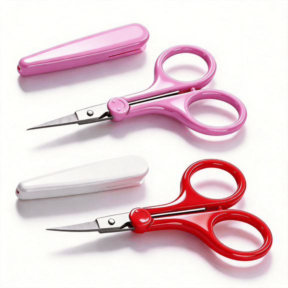 Small Travel Craft Scissors Set for Sewing Embroidery Paper Cutting Knitting Stainless Steel High Precision Sharp Tip Safety Cases
