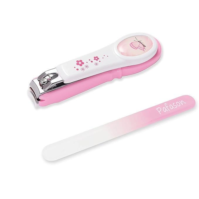 PAFASON Baby Safety Nail Clipper with Nail Catcher and Baby Glass Nail