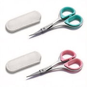 Small Stainless Steel Cuticle Manicure Dry Skin Beauty Nail Scissors Set High Precision Tip Rubber Handle Grip Leather Cases