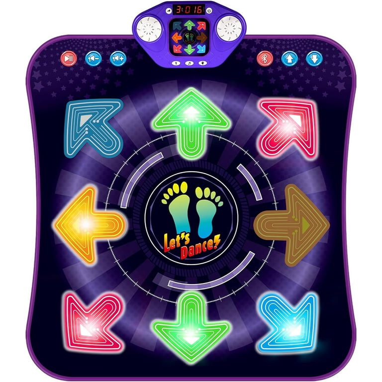 PAFOLO Dance Mat Toys for 3-12 Year Old Kids, Dance Pad with Light Up  8-Buttons & Wireless Bluetooth, Music Dance Toy with 5 Game Modes, Easter  Xmas