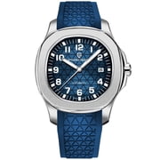 PAGANI DESIGN Automatic Mens Watch New Stainless Steel Mechanical Wrist Watch for Men, 100M Waterproof, Synthetic Sapphire Dial Glass, Rubber Strap, PD-YS031