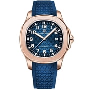 PAGANI DESIGN Automatic Men's Watch New Stainless Steel Mechanical Wrist Watch for Men, 100M Waterproof, Synthetic Sapphire Dial Glass, Rubber Strap, PD-YS031