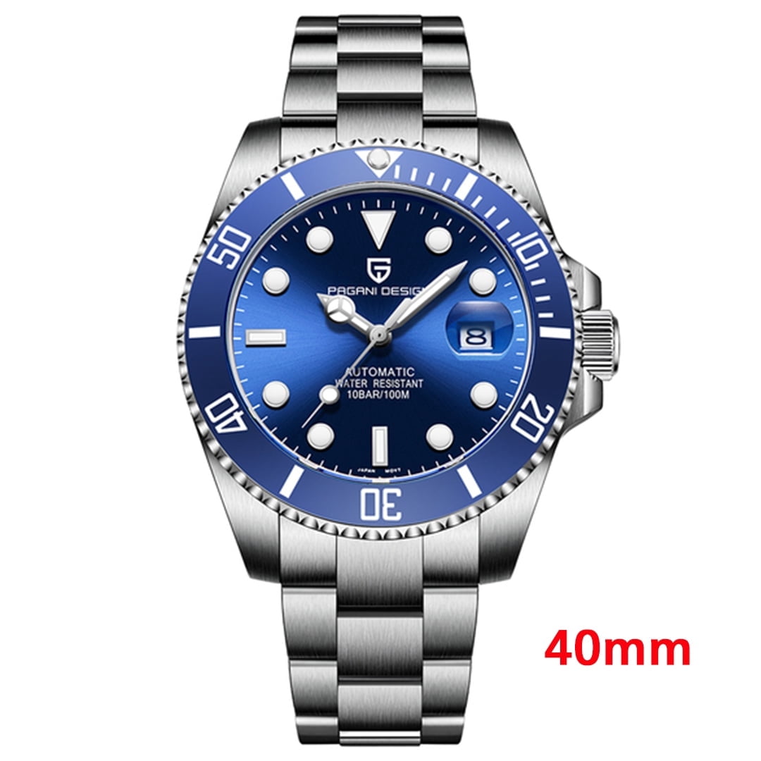 PAGANI DESIGN Automatic Men's Watches 40mm Waterproof Mechanical Wrist Watch for Men Sports Stainless Steel Watches