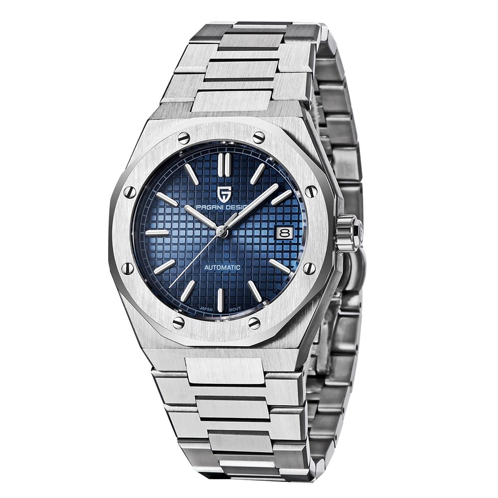 PAGANI DESIGN Automatic Men's Watches Mechanical Stainless Steel Waterproof Wrist Watch for Men 8215 Movt Synthetic Sapphire Glass PD1673