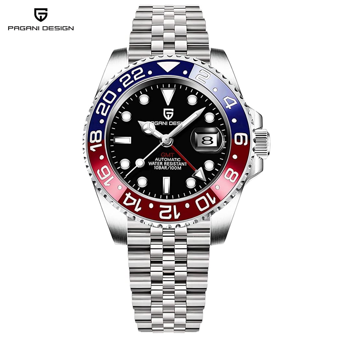 PAGANI DESIGN Men's Automatic GMT Watches 40mm Casual