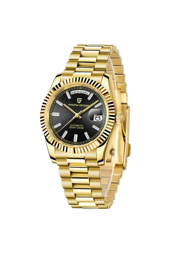 Men's Automatic Watches 36mm Stainless Steel Mechanical Wrist Watches PD1752 Gold Version