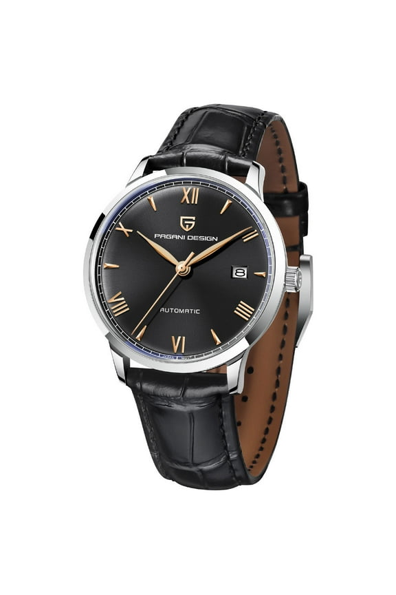 Men's Automatic Watches 40mm Leather Watchband Causal Business Mechanical Wrist Watch for Men