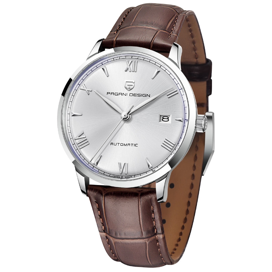 pagani design dress watch PAGANI Design PD-1759 Business Men's Automatic Watches 40mm Leather Watchband Causal Mechanical Wrist Watch for Men Synthetic Sapphire Dial Glass
