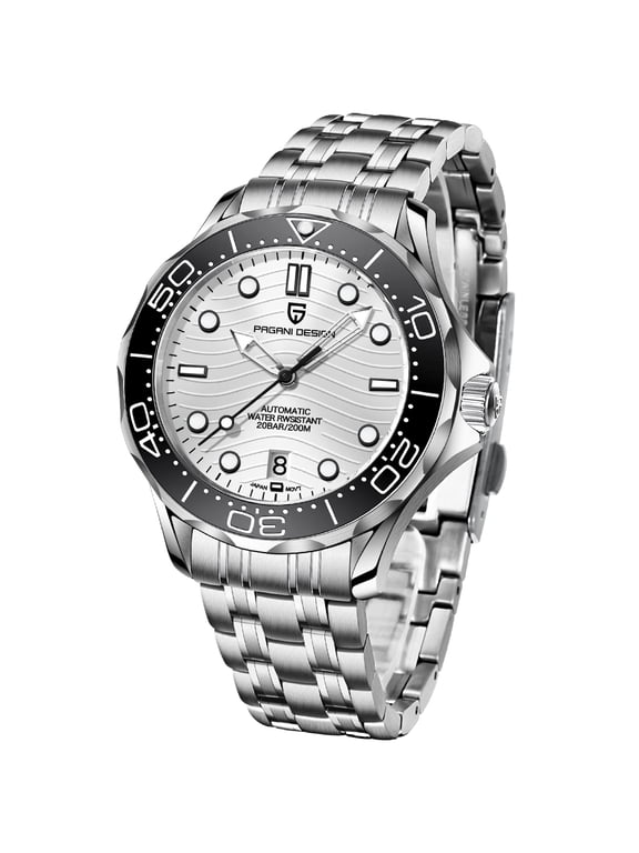 Men's Automatic Watches 42mm Stainless Steel Sports Waterproof Wrist Watch for Men with Japanese Movement Ceramic Bezel