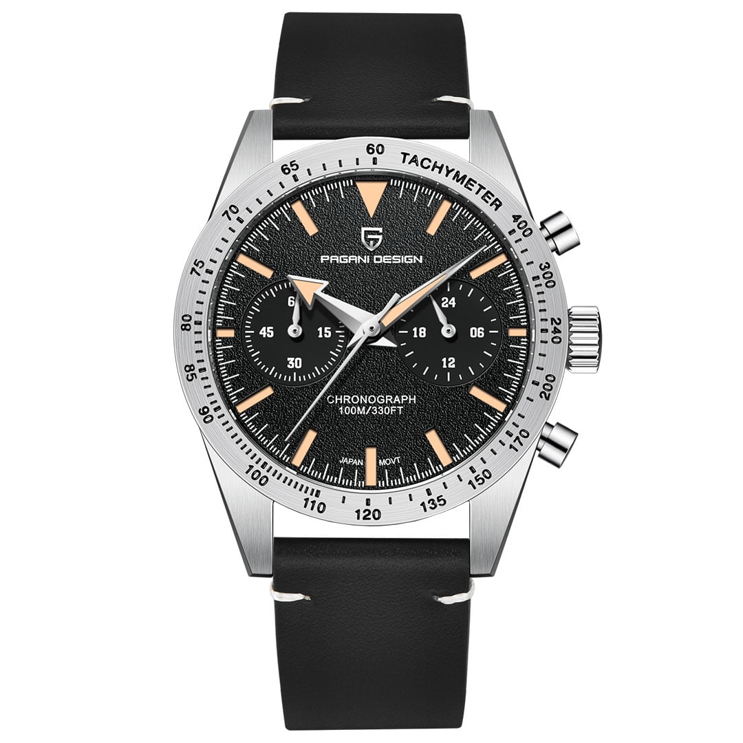 PAGANI DESIGN Men's Chronograph Quartz Watches 40mm Stainless Steel Waterproof Sports Business Wrist Watch for Men