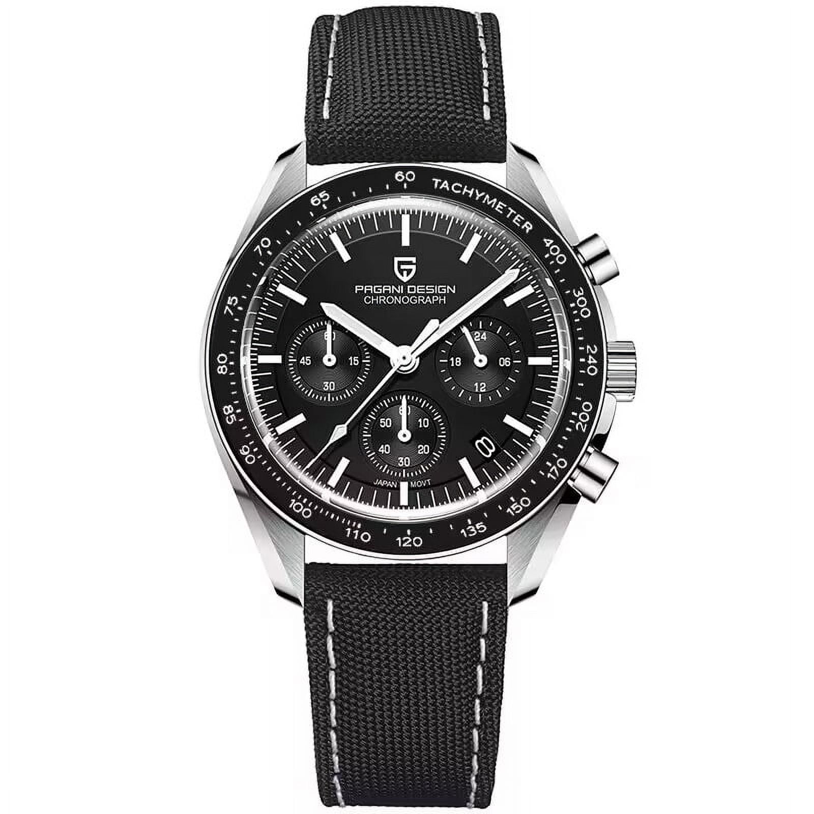 PAGANI DESIGN Men's Quartz Watches 40mm New Release full Stainless Steel Waterproof Sports Chronograph Wrist Watch for Men Sapphire Dial Glass