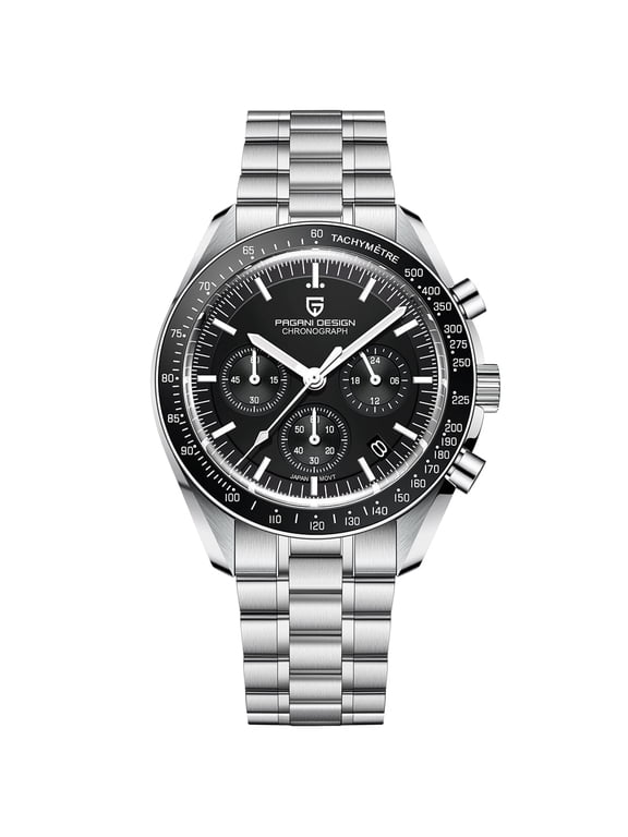 Men's Quartz Watches 40mm New Release full Stainless Steel Waterproof Sports Chronograph Wrist Watch for Men Sapphire Dial Glass