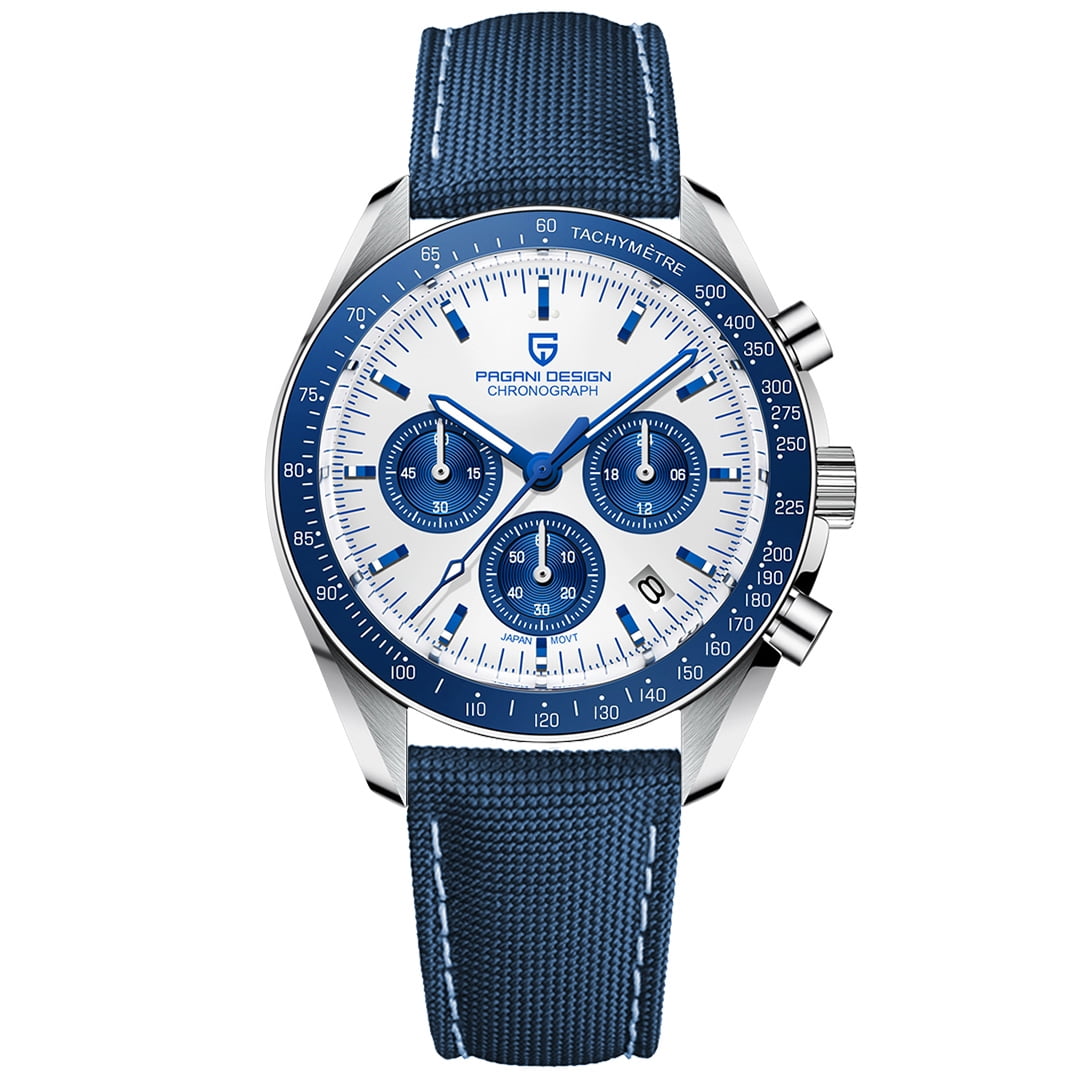 PAGANI DESIGN Men's Quartz Watches 40mm New Release full Stainless Steel Waterproof Sports Chronograph Wrist Watch for Men Sapphire Dial Glass