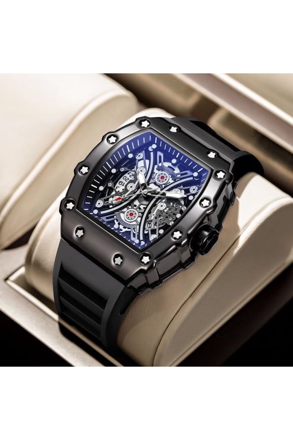 PAGANI DESIGN Men's Watches, Men's Quartz Watches, Square Watches for Men, Waterproof Sports Wrist Watch for Men, Analog Date Display Watch, Business Casual Calendar Watch