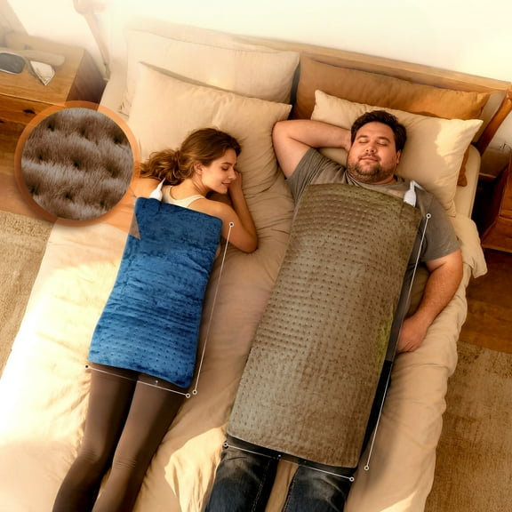 PAGBEOTTER Electric Blanket Pad: 33 x 17 inches Extra Large Electric Blanket Pad – Suitable for Back, Shoulder, Neck, Knee & Arms. Upgraded with 2 Timers & 4 Temperature Settings, plus Auto Shut Off.
