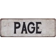 thumbnail image 1 of PAGE Vintage Look Rustic Chic Metal Sign 8x24 108240036066, 1 of 1