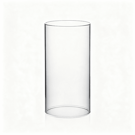 PAGEIA Hurricane Candle Holder Sleeve,Wide 4",Height 8",Clear Glass Cylinder Candleholder,Chimney Tube,Open Ended Candle Shade,1 Piece 1 Piece Clear Glass Glass Hurricane Candle Holder