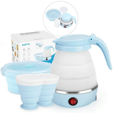 PAHTTO 600mL Electric Kettle, White with Automatic Shut-off
