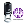 thumbnail image 1 of PAID Round Self Inking Office Stationary Stamp Personalized Custom Shiny 20mm Rubber Stamp, 1 of 3