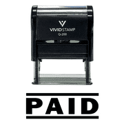 PAID Self Inking Rubber Stamp Black - Medium