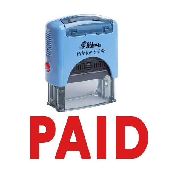 PAID Self Inking Rubber Stamp Custom Shiny Office Stationary Stamp
