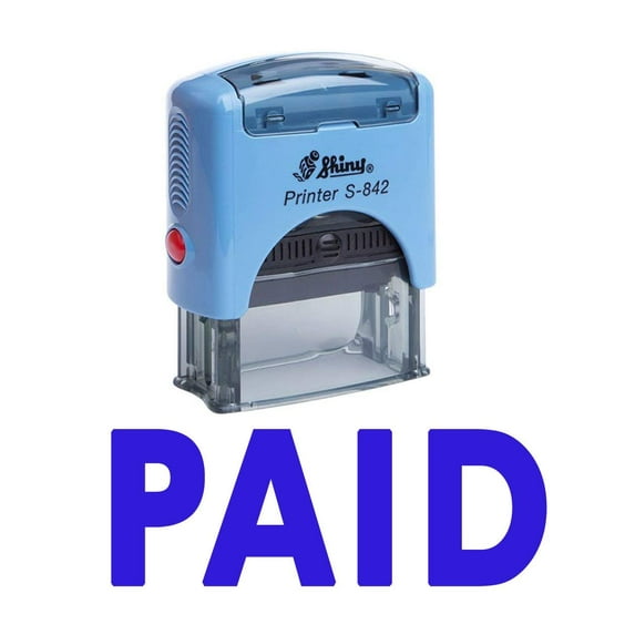 PAID Self Inking Rubber Stamp Custom Shiny Office Stationary Stamp
