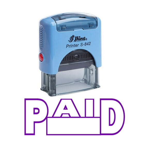 PAID Self Inking Rubber Stamp Custom Shiny Office Stationary Stamp