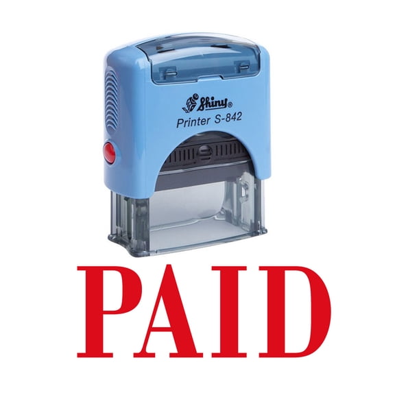 PAID Self Inking Rubber Stamp Office Stationary Custom Shiny Stamp