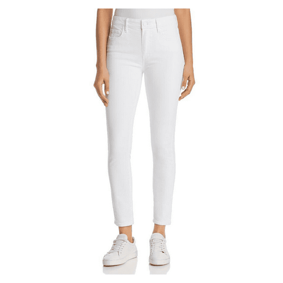 PAIGE Hoxton High Rise Ankle Skinny Jeans In Crisp, White, 26